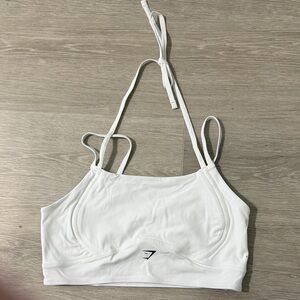 Gymshark White Sports Bra - Medium